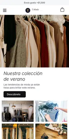Tienda en línea en celular